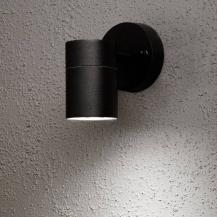 Konstsmide 7572-750 Modena Wandleuchte schwarz lackiertes Aluminium, klares Glas, Reflektor